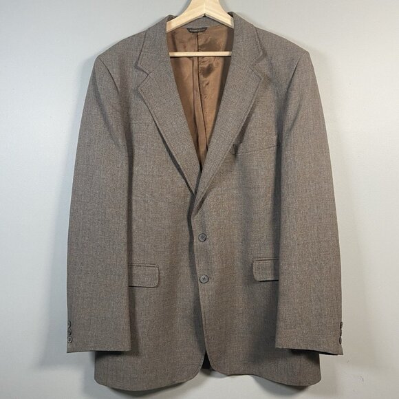 Vintage Levis Action Suit Jacket Blazer 46 L Brown Classic USA Made Sport Coat - Picture 1 of 11